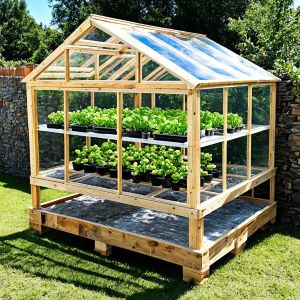 DIY Pallet Greenhouse full sun
