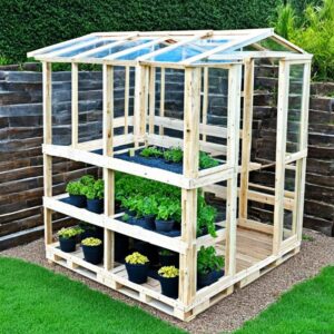 DIY Pallet Greenhouse